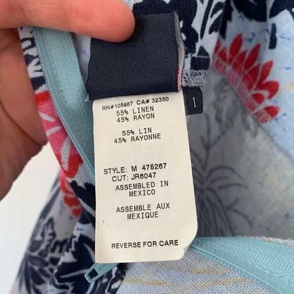 ROXY vintage floral linen blend two piece skirt set - Picture 13 of 13